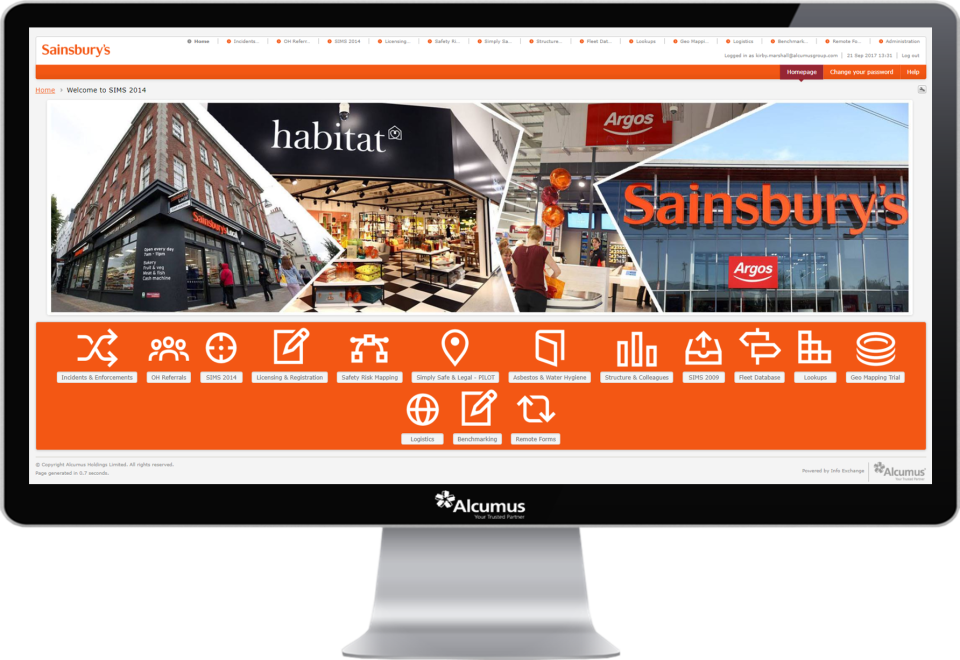 screenshot of Info Exchange